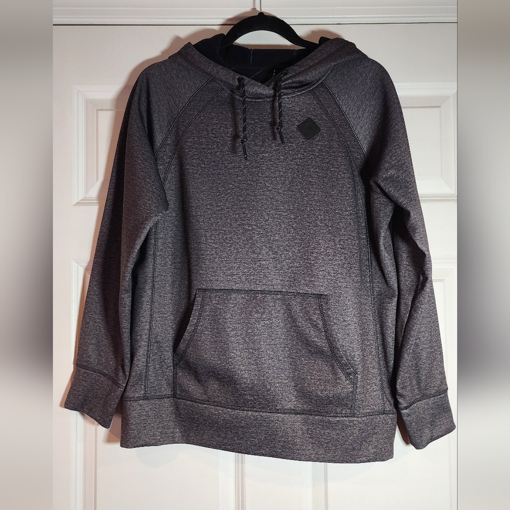 Burton Women Crown Bonded Pullover Hoodie Fleece Size M Dark Gray